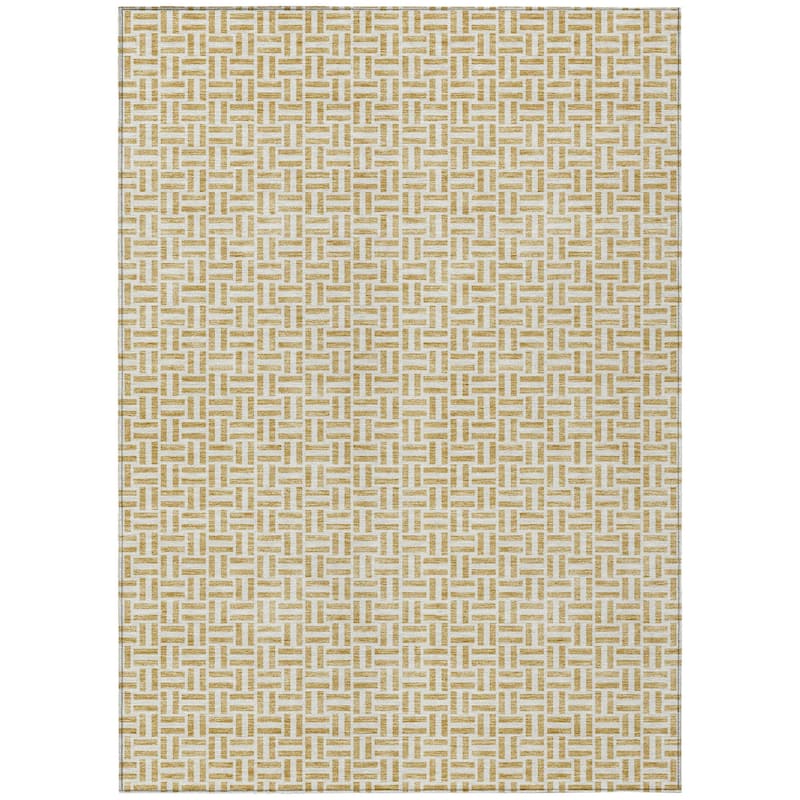 HomeRoots Geometric Transitional Rectangle Outdoor Rug