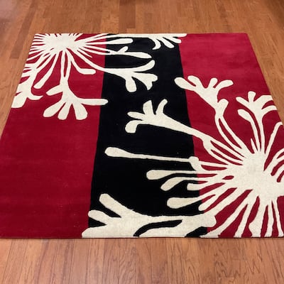 HERAT ORIENTAL Handmade Tibetan Wool Rug - 6' x 6' Square