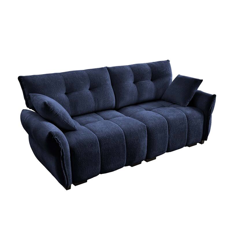 78.7" Chenille 3-Seat Sofa with Tufted Design & Sponge Cushions