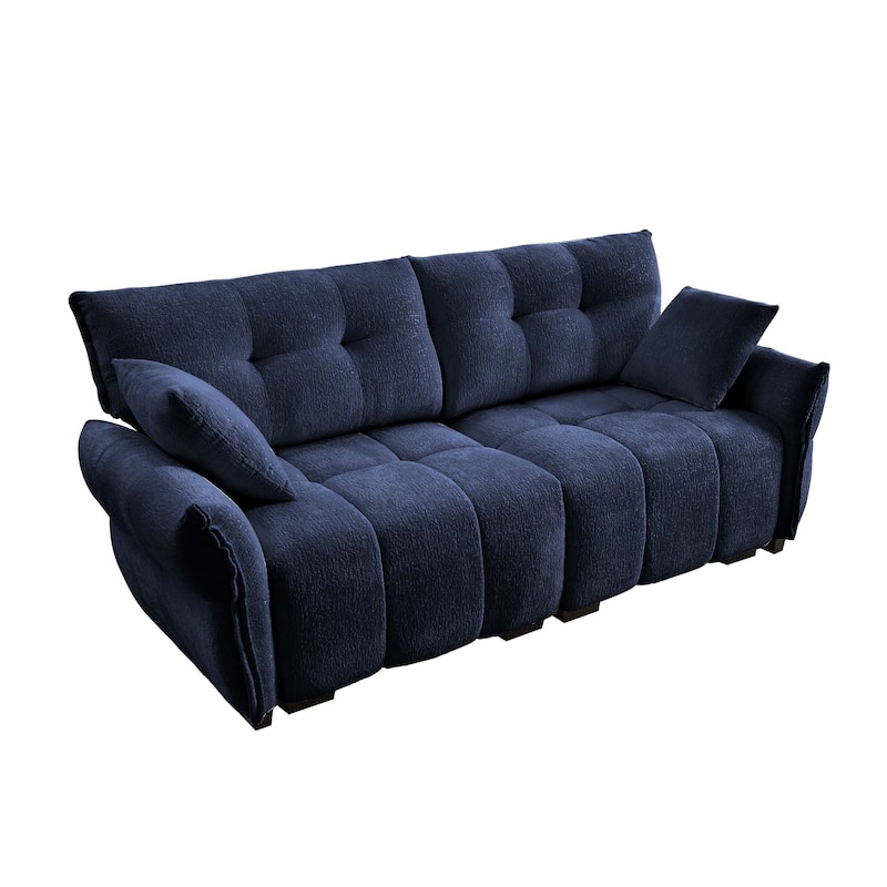 Modern 2-Seater Loveseats Sofa with Throw Pillow