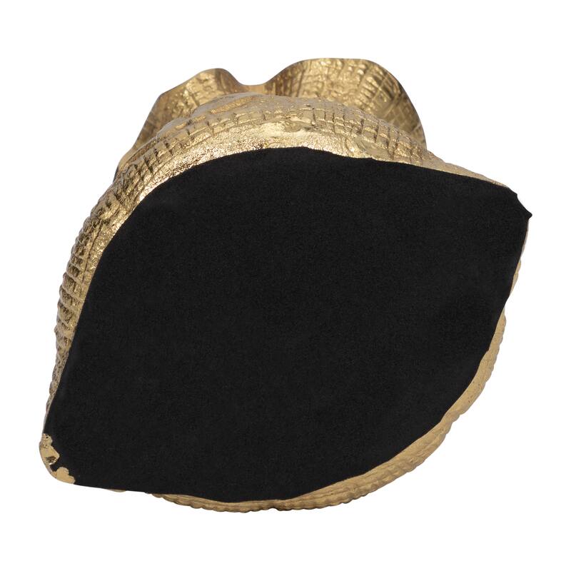 Sagebrook Home Gold Metal 8" Money Bag-Aluminum & Suar Wood, Crafted Decorative Accessories - 7" x 6" x 8"