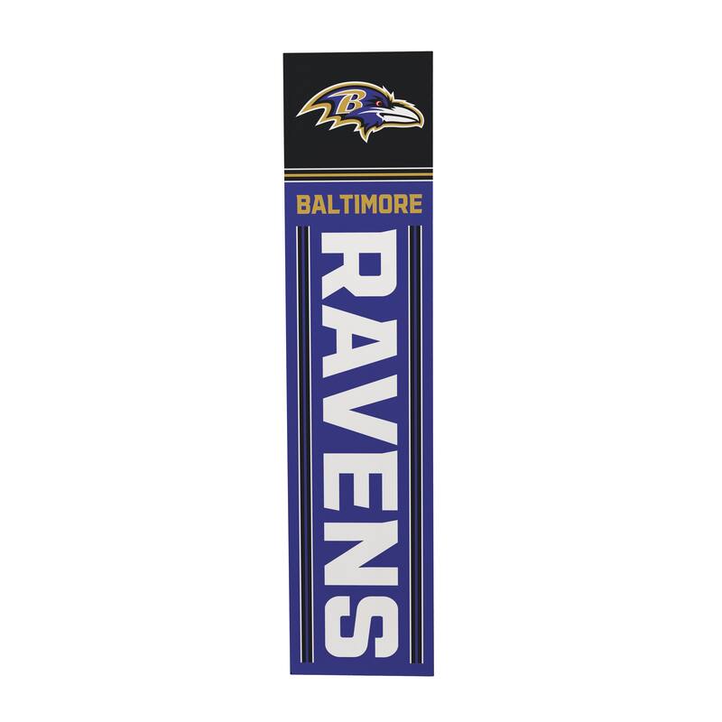 47" Double Sided Seasonal Porch Leaner, Baltimore Ravens - 47" x 11.25"
