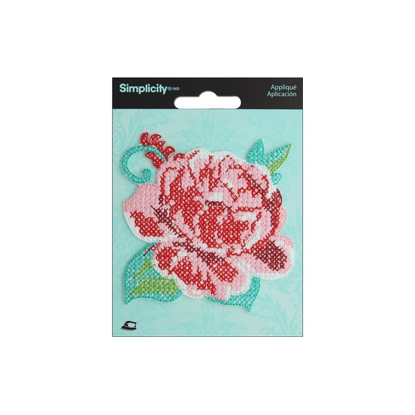 Simplicity Applique Iron On Cross Stitch Rose