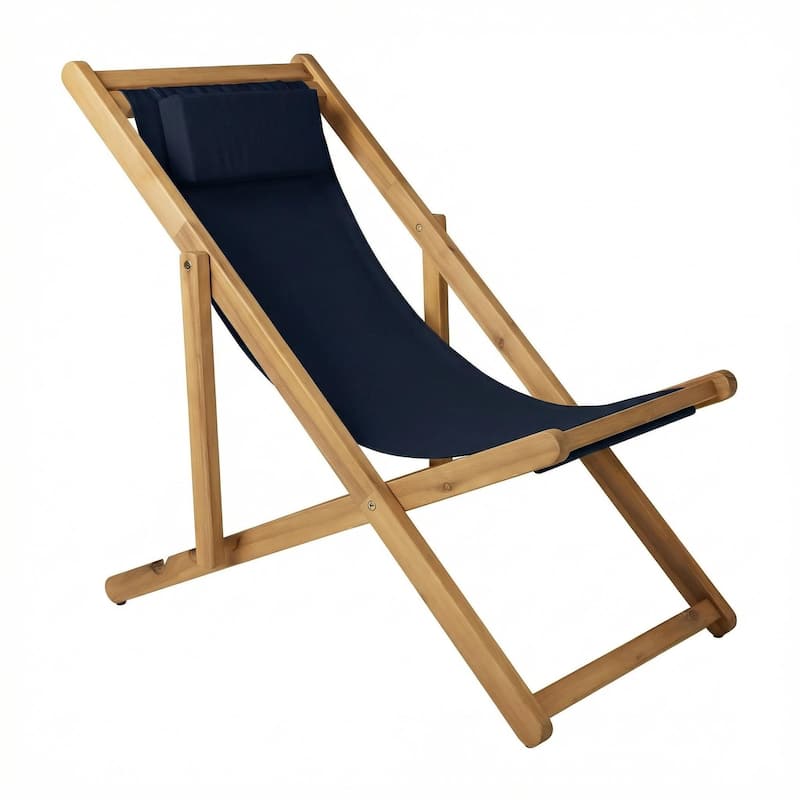 Adjustable Sling Chair Set with Sunbrella Fabric - Canvas Navy