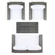 preview thumbnail 15 of 52, SAFAVIEH Outdoor Patio Furniture Machie 4-Piece Conversation Set