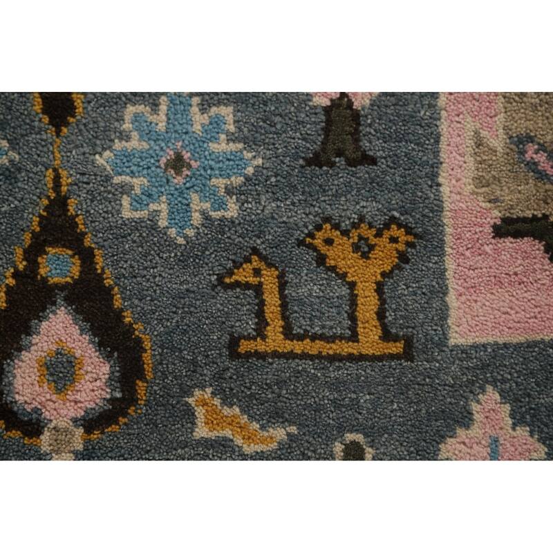Tribal Geometric Heriz Serapi Oriental Area Rug Handmade Wool Carpet - 9'2" x 11'10"