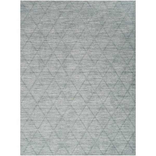 slide 2 of 52, Nourison Wool Haven Indoor only Diamond Wool Area Rug 3' 9" x 5' 9" - Blue - Rectangle