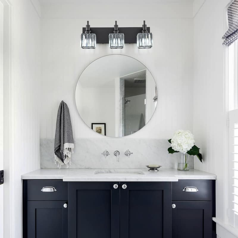 2/3/4-Light Modern Bathroom Crystal Vanity Light Wall Sconces