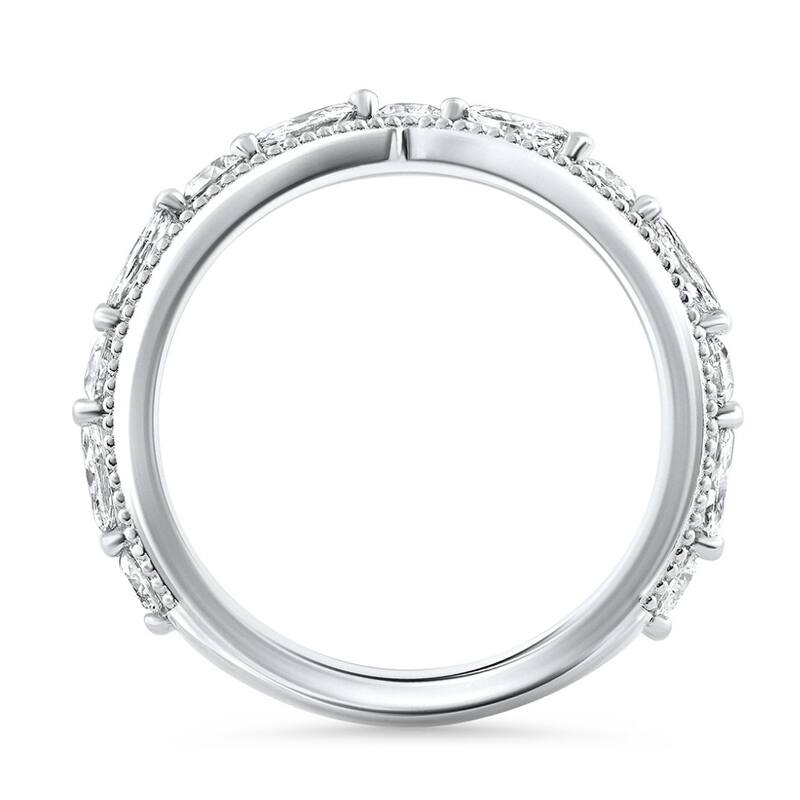 1Ct Diamond Wedding Contour Fancy Anniversary Ring in Gold Lab Grown