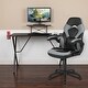 preview thumbnail 8 of 8, Gaming Desk & Chair Set with Cup Holder, Headphone Hook, and Monitor Stand