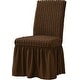 preview thumbnail 11 of 39, Subrtex Set-of-4 Stretch Dining Chair Cover Ruffle Skirt Slipcovers