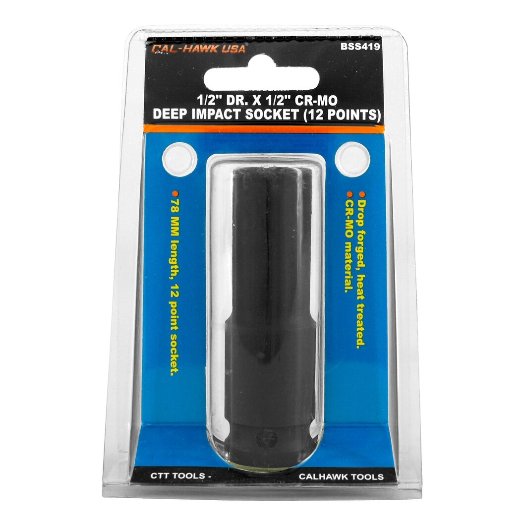 Shop Cal Hawk 1 2 Dr X 1 2 Cr Mo Deep Impact Socket Free