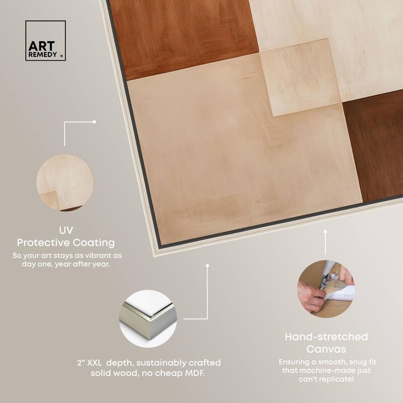 Cream and Brown Panels IV Canvas by Art Remedy