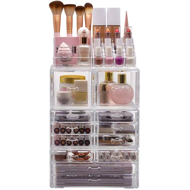 Sorbus Cosmetic Makeup and Jewelry Storage Case Holder - 4-Piece Set