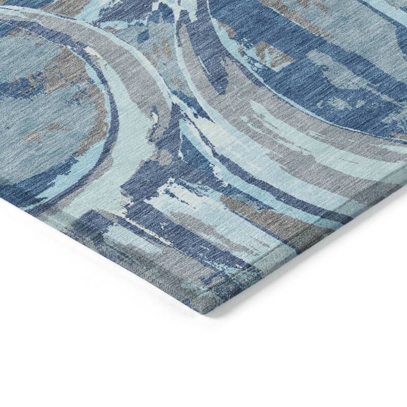 HomeRoots Geometric Transitional Rectangle Outdoor Rug