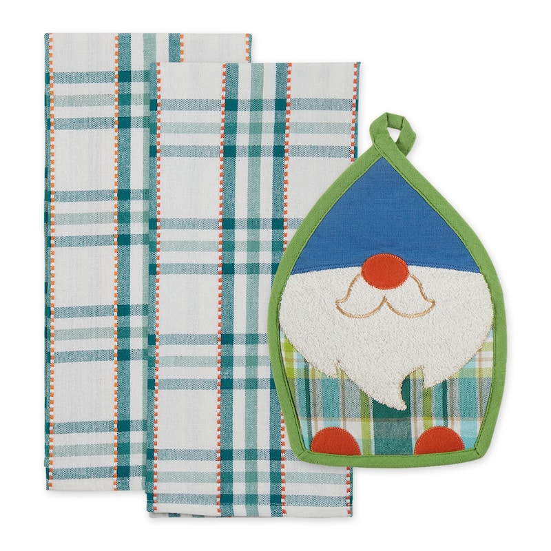 DII Hot Stuff Potholder Gift Set - Garden Gnome