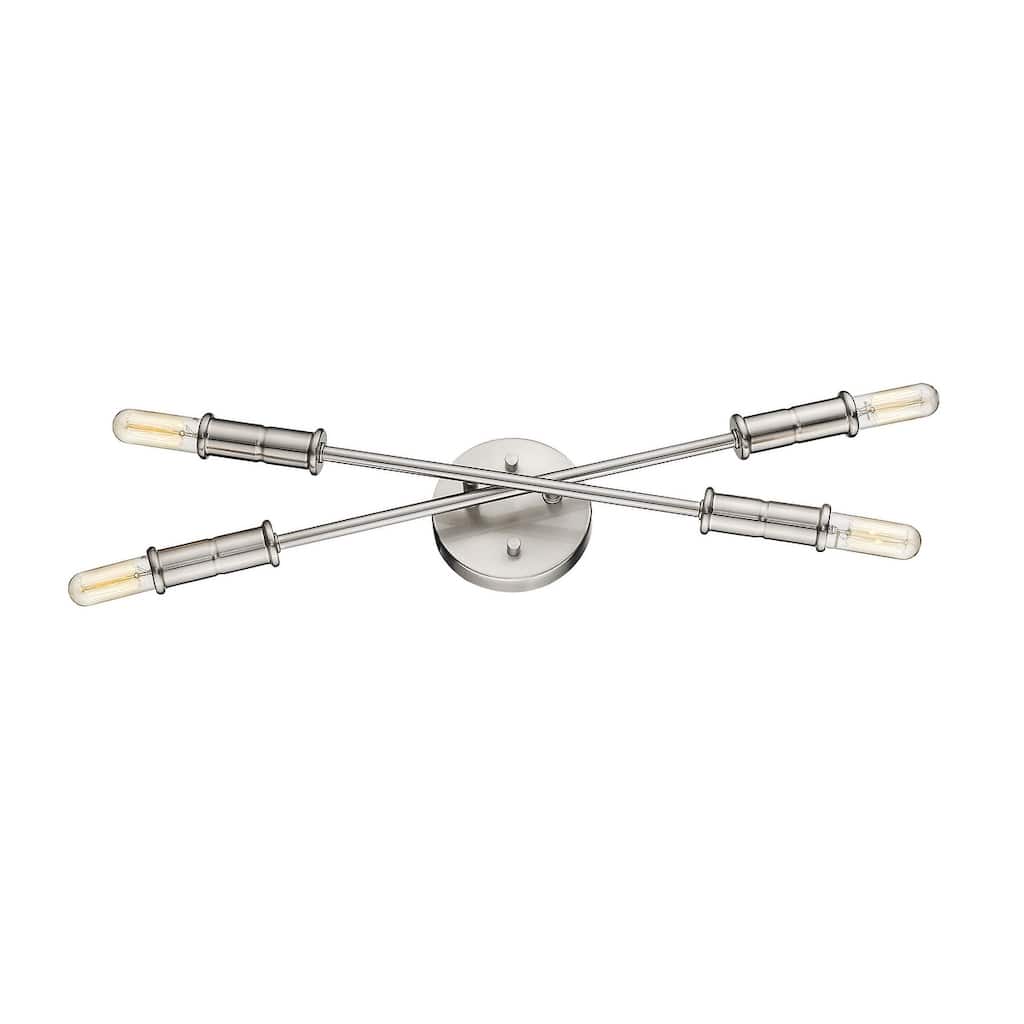 Carrington Small Satin Nickel Bulb Vanity or Sconce Mirror Light