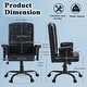 preview thumbnail 16 of 16, Adjustable Height Executive Office Chair High Backrest with 90°-130° Recline Grid-Cut PU Leather & Nail Head Trim