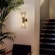 preview thumbnail 8 of 30, 2-Light Black/Gold Wall Sconces 16 Inch Modern Wall Sconce - N/A