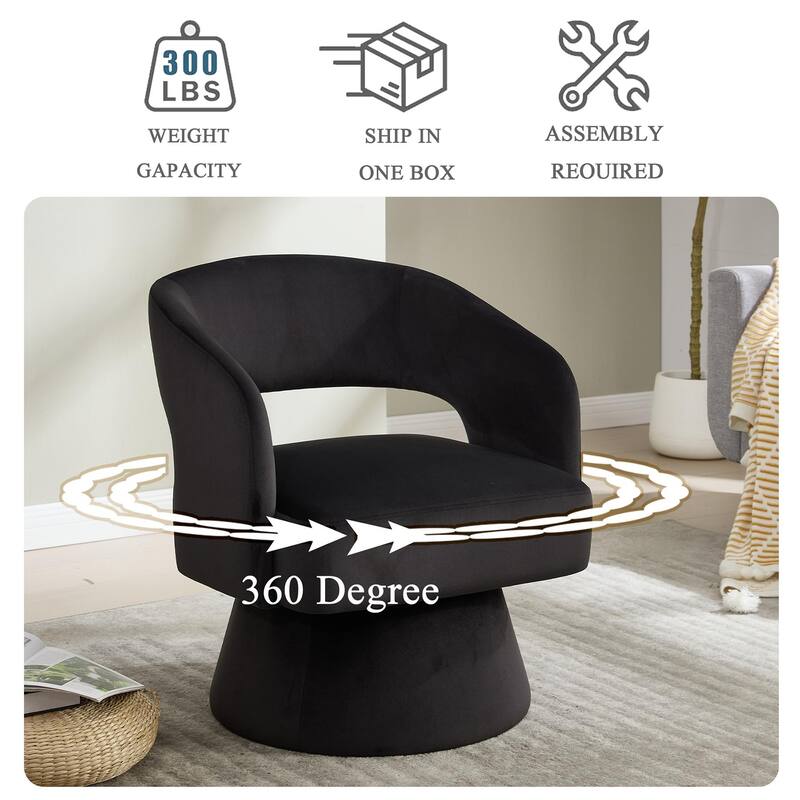 Swivel Barrel Chair Accent Armchair