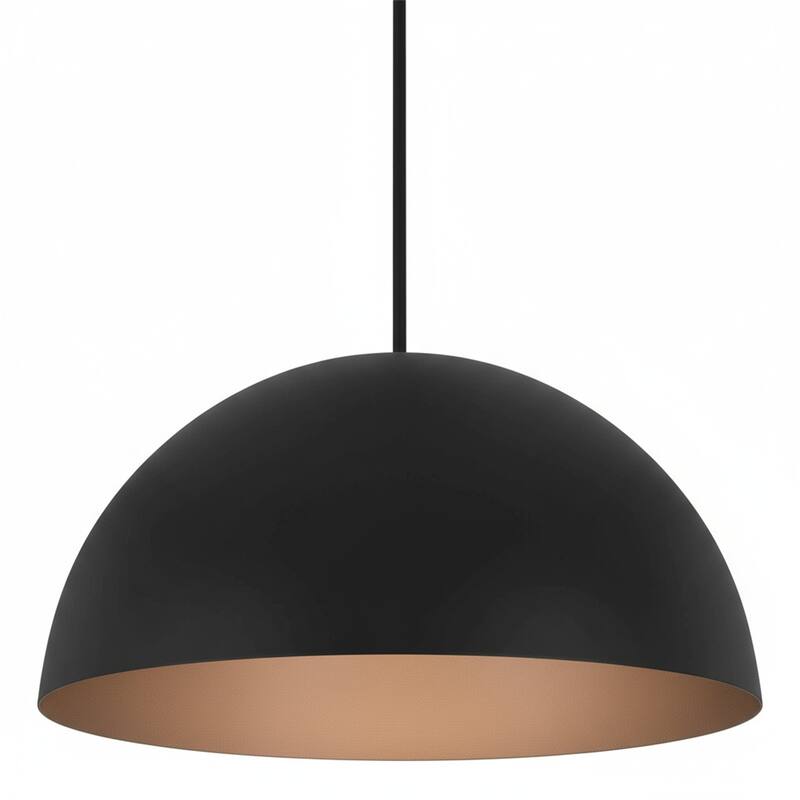 24" Diameter Integrated LED Black Pendant