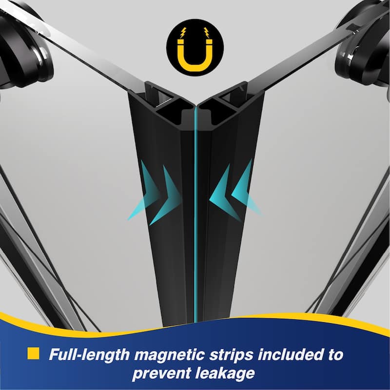 i-Homare 36 in.D x 36 in. W x 72 in. H Corner Shower Enclosure with Double Sliding Doors