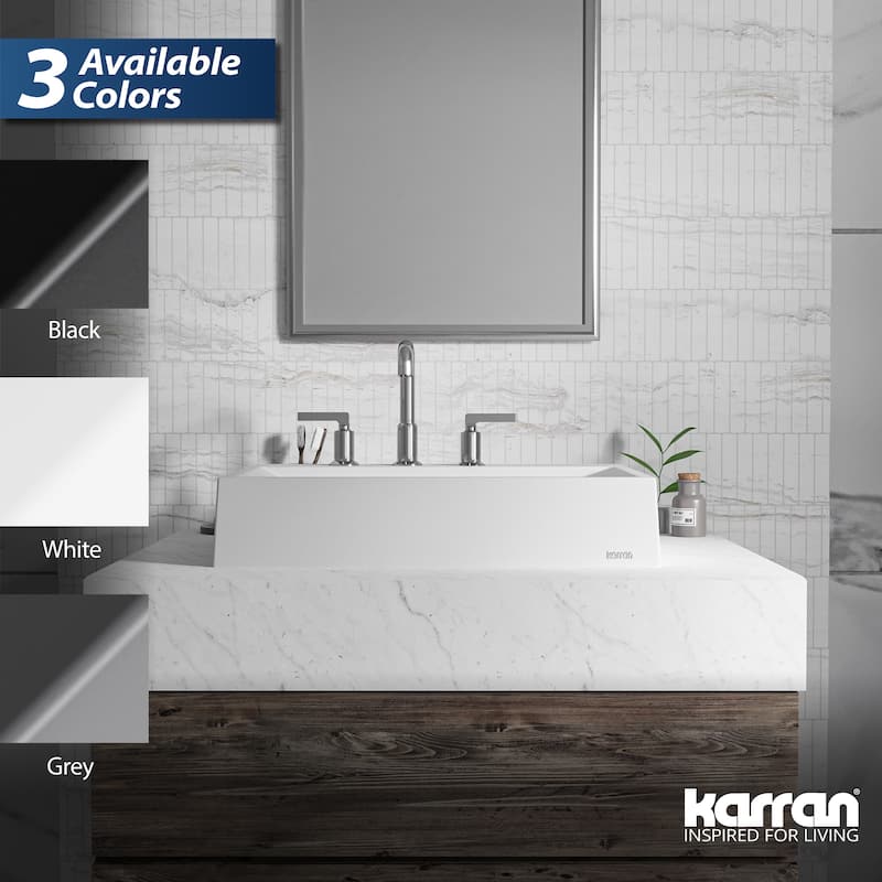 Karran Envy Quartz 24.5 inch Bathroom Vessel Sink
