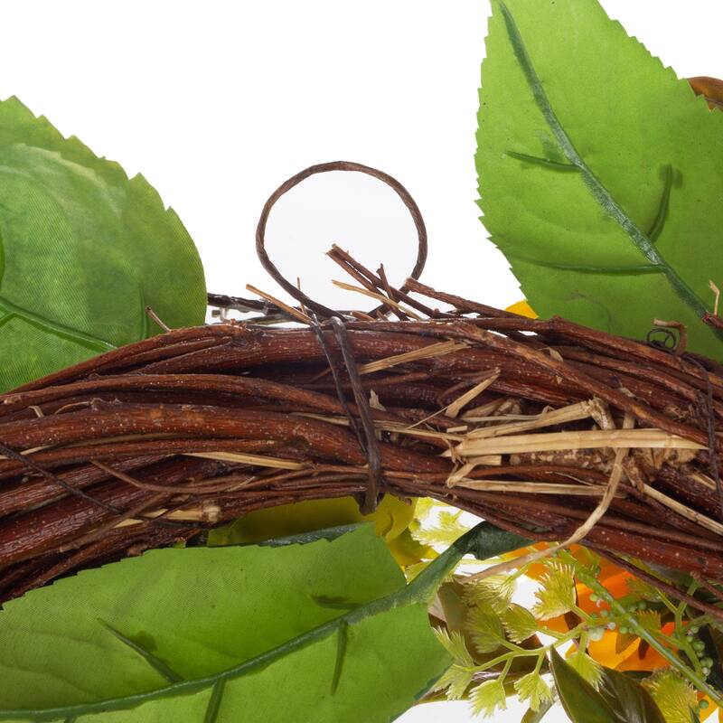 Pure Garden 22-Inch Artificial Sunflower Wreath