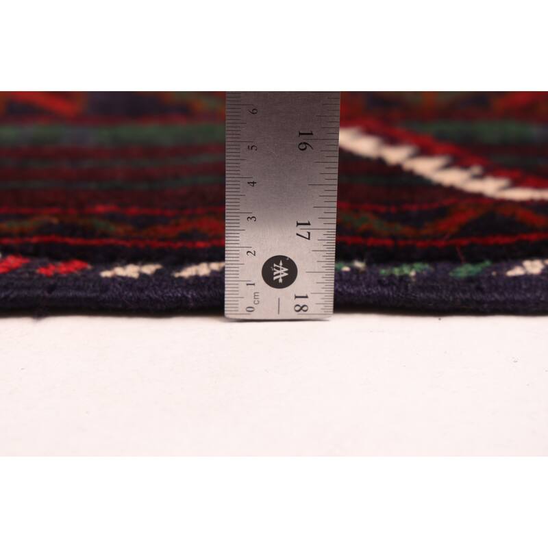 ECARPETGALLERY Hand-knotted Teimani Dark Navy Wool Rug - 4'2 x 6'7