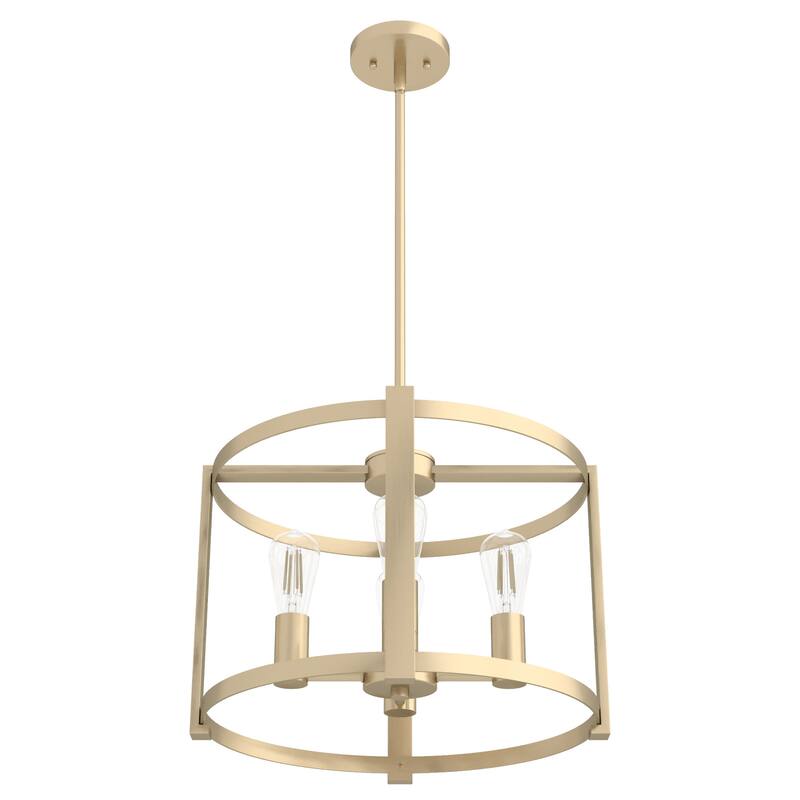 Hunter Astwood 18" 4-Light Chandelier, Caged, Kitchen Island, Dining Room, Entry - Transitional, Art-Deco, Contemporary