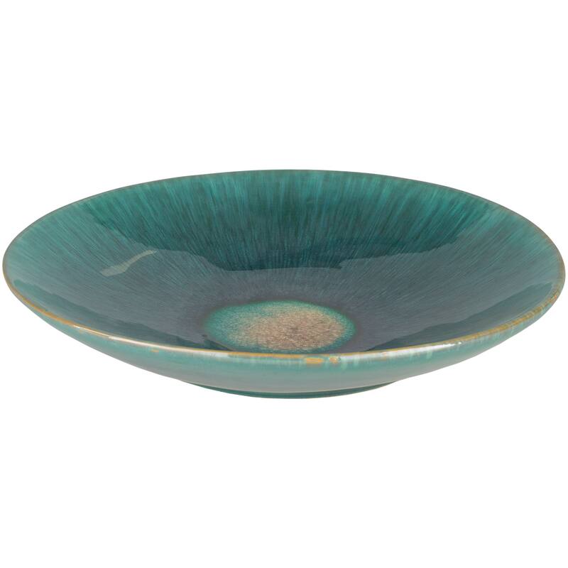 Livabliss Sanibel Mint Ceramic Indoor/ Outdoor Charger Plate