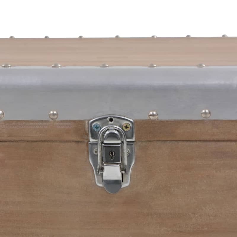 vidaXL Storage Box Solid Fir Wood 35.8"x20.5"x15.7" Brown
