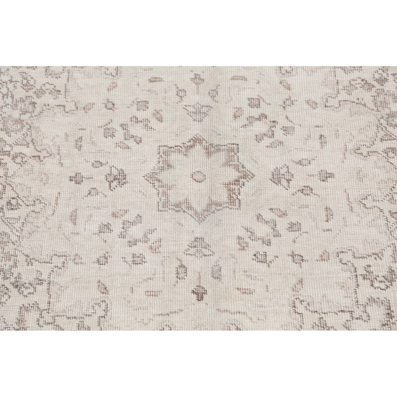 CLEARANCE Distressed Muted Tabriz Persian Wool Area Rug Handmade - 6'9" x 9'10"