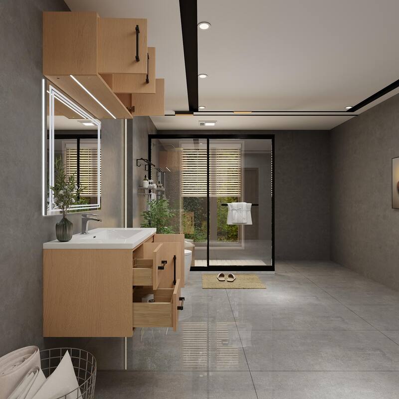 Victoria 36'' L Wall-Mounted Vanity Set with Motion Sensor LED light Top Cabinet