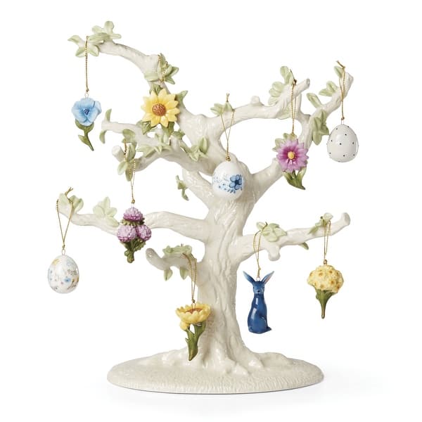 slide 2 of 5, Lenox Floral Easter 10-Piece Ornament & Tree Set - Set of 11