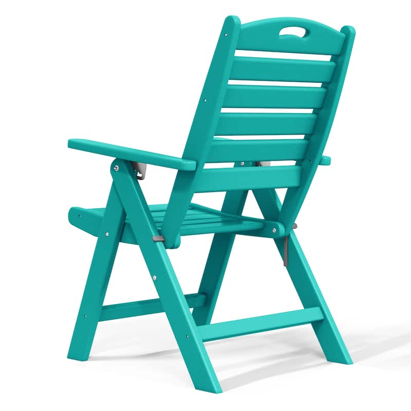 Laguna Foldable Highback Patio Dining Chair with Adjustable Recline Feature