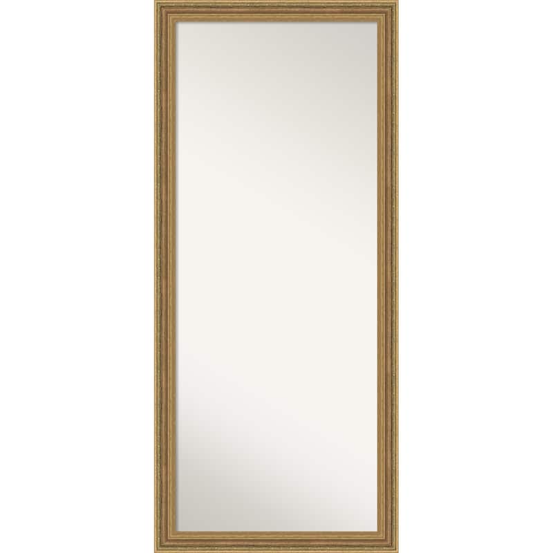 Elliot Non-Beveled Framed Full-Length Floor Leaner Mirror - Elliot Gold - 29 x 65 in