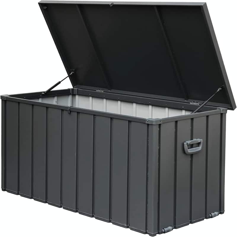 Waterproof 100/120/150/160-Gallon Outdoor Deck Box for Patio Storage