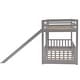 preview thumbnail 43 of 46, Modren Twin Over Twin Bunk Bed With Convertible Slide and Ladder,Solid Construction