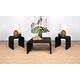 preview thumbnail 4 of 31, Cahya Rattan Coffee and End Table Set 3-Piece Set - Black
