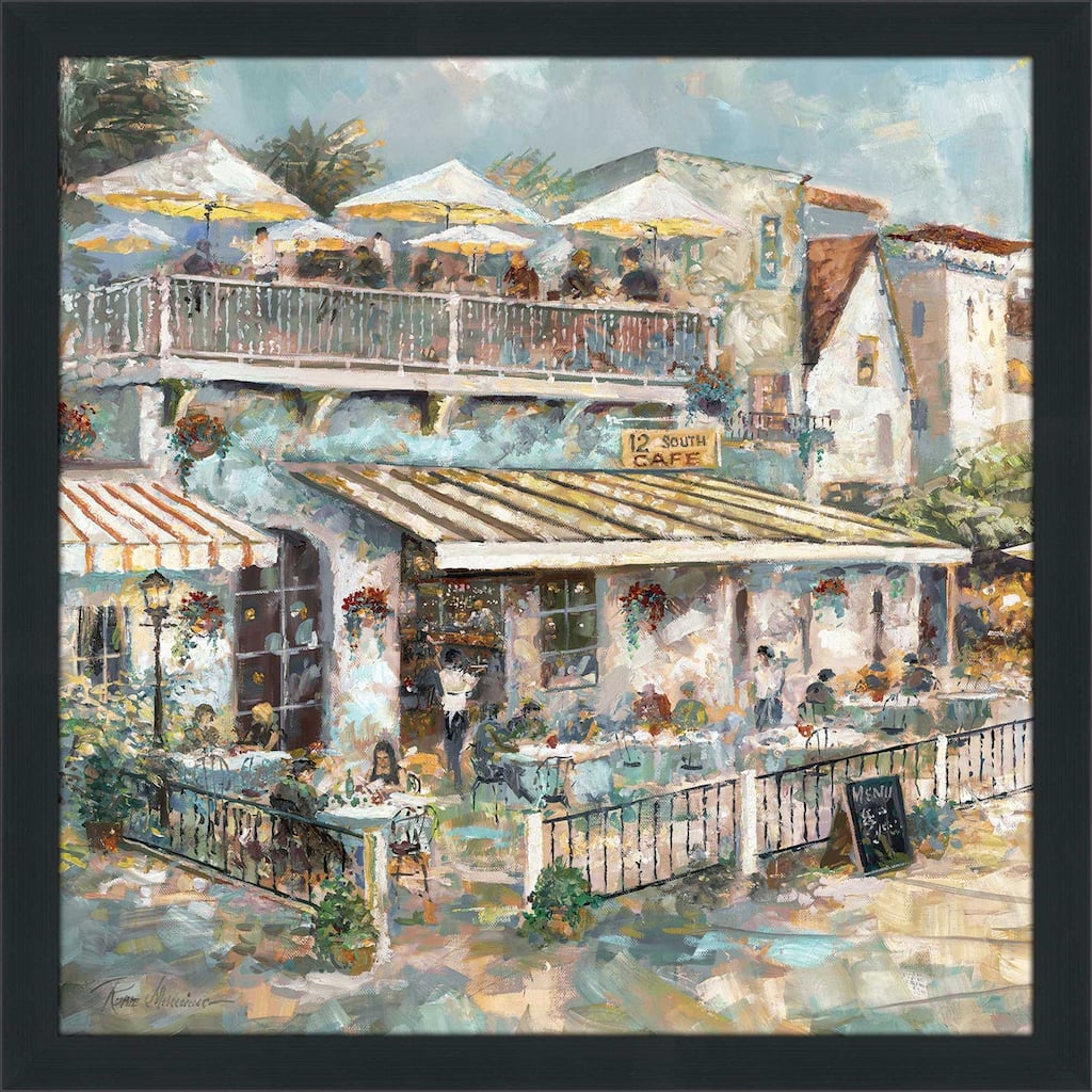 "Rooftop Café Detail I" by Ruane Manning Print on Acrylic