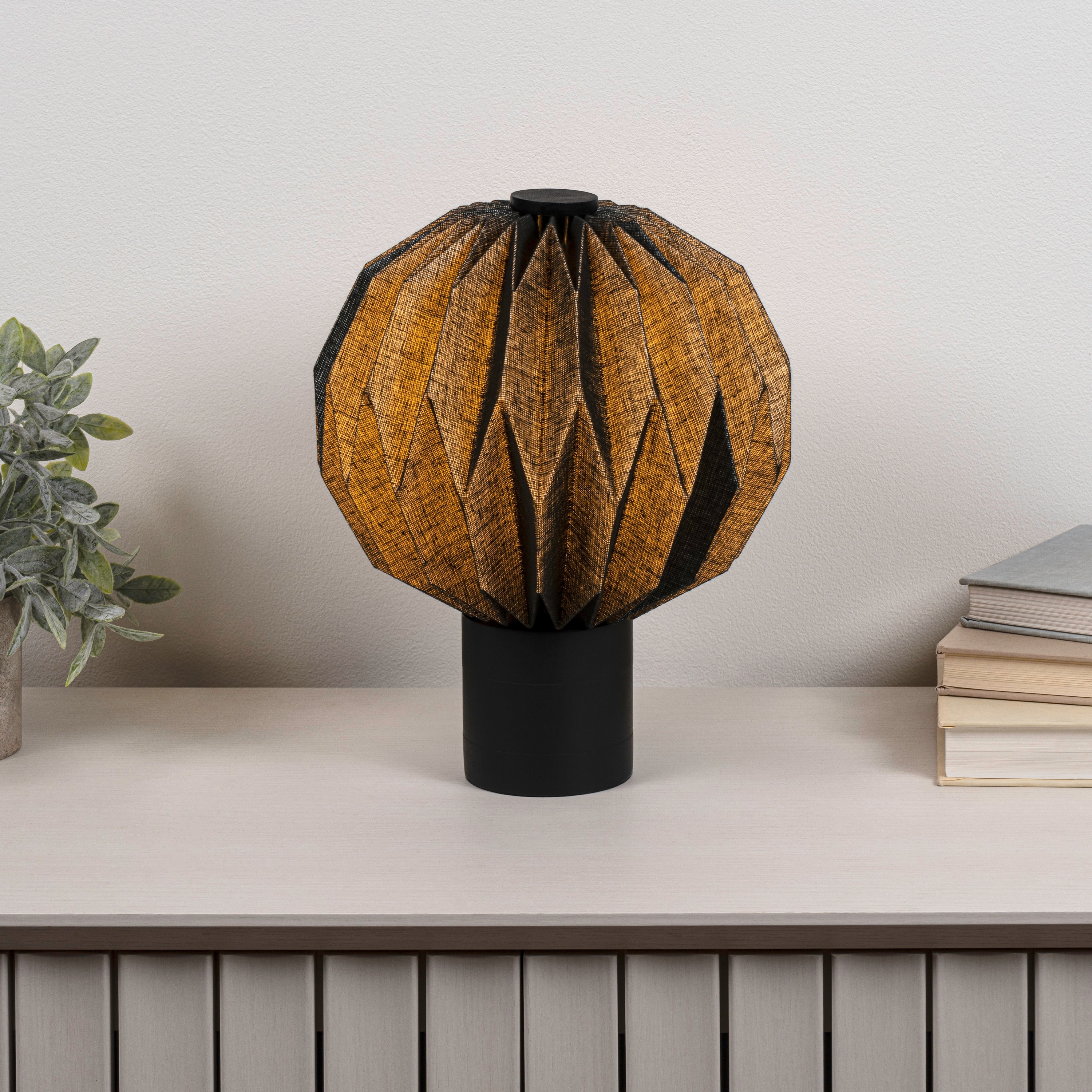 JONATHAN Y Quincy 11" Modern Minimalist Paper Pleated Orb Accent LED Table Lamp