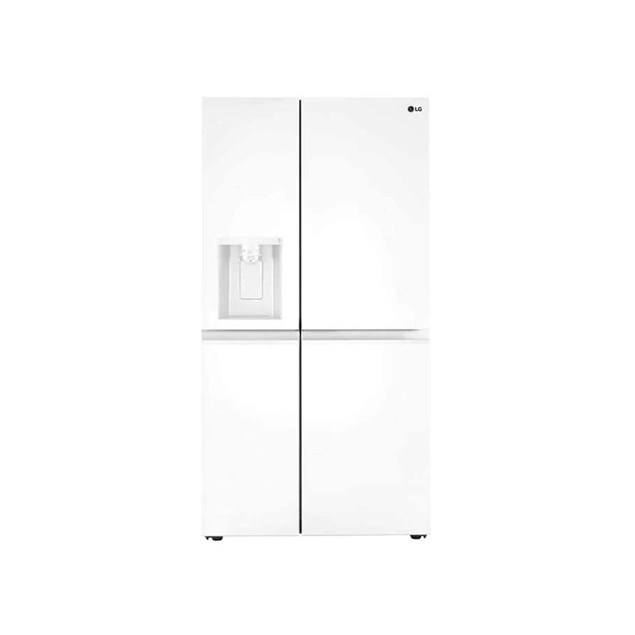 LG 27 cu. ft. Side-by-Side Refrigerator with Smooth Touch Ice Dispenser - White