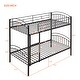 preview thumbnail 31 of 45, Twin Over Twin Metal Bunk Bed, Separate into 2 Beds