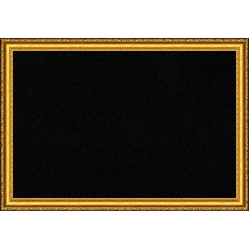 Colonial Embossed Gold Wood Framed Black Corkboard Bulletin Board
