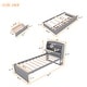 preview thumbnail 23 of 23, Twin Size Wooden LED Platform Bed with Trundle, with Storage Headboard, with Drawers