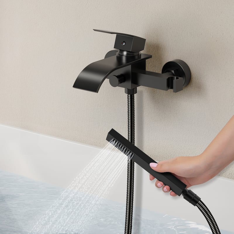 Single-Handle Wall Mount Tub Faucet with Handheld