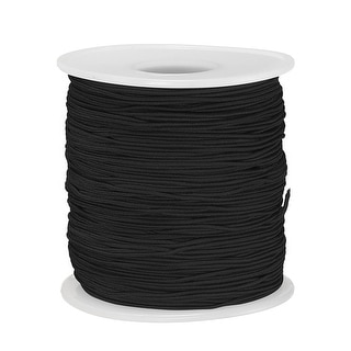 Elastic Cord Stretchy String 0.8mm 109 Yards Black for Crafts - Bed ...