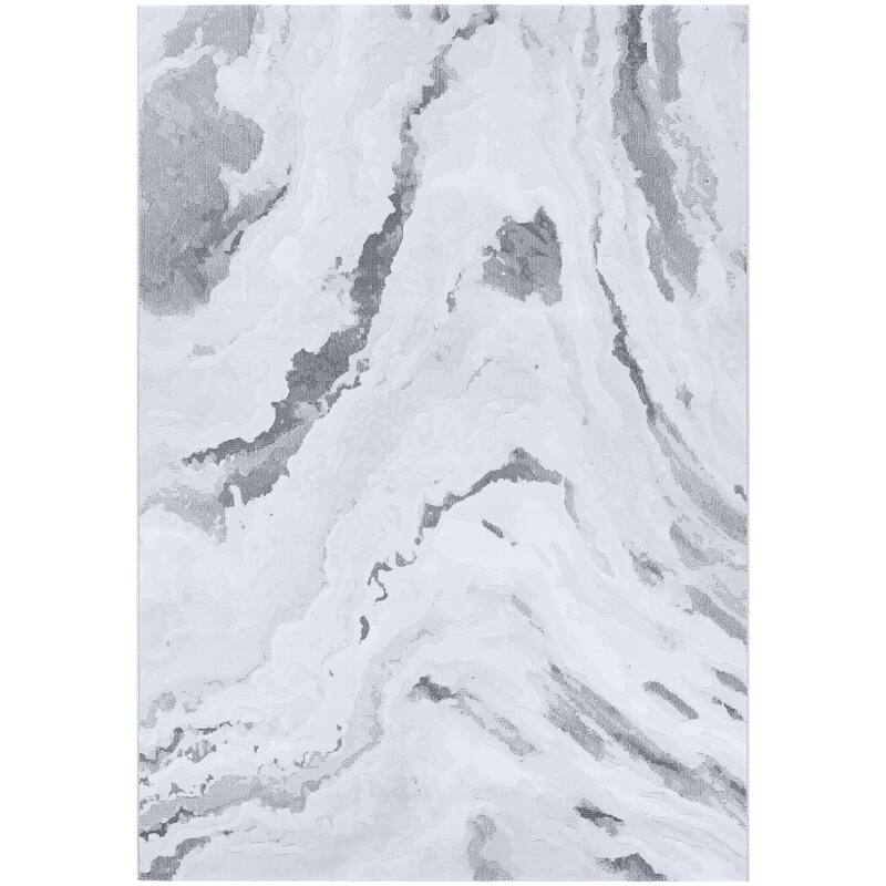 Dream Decor Rugs Namaste Santana Abstract Area Rug - 6'6" x 9'6" - Off-white/Gray