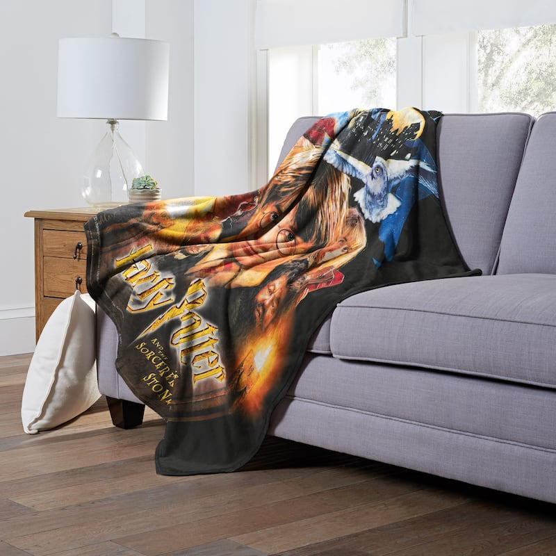 Warner Brothers Harry Potter Sorcerer's Stone Silk Touch Throw Blanket